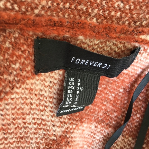 Forever 21 Chevron Striped Cardigan Sz S - Picture 3 of 4